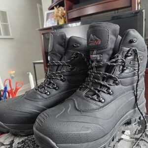 Waterproof Black Men's Snow Boots